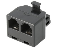 Adaptador RJ11 macho a 2 hembras