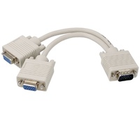 Adaptador  SVGA 1 macho a 2 hembras, 15 Pines