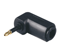 Adaptador Toslink hembra a Mini Toslink 3.5mm acodado