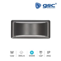 Aplique pared LED Anthe 11W 6500K IP65 Gris antracita