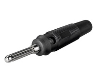 Banana macho de 4,0mm negra