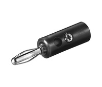 Banana macho de 4,0mm negra