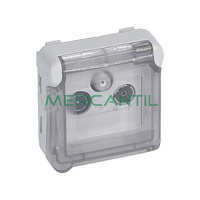 Base TV-R-SAT Superficie / Empotrar Plexo LEGRAND