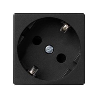 Base de enchufe Simon K45 16 A 250V con embornamiento rápido y obturador de protección gris grafito