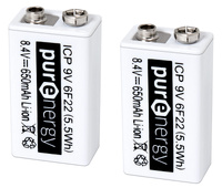 Batería recargable Li-Ion ICP9V, Con cto. de control