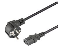Cable alimentación Schuko acodado CEE 7/7 a hembra IEC C13