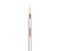 Cable coaxial de antena blanco RG6, 100m