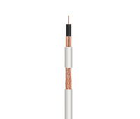 Cable coaxial de antena blanco RG6, 100m