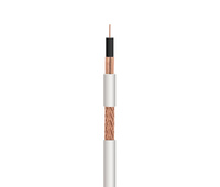 Cable coaxial de antena blanco RG6, 100m