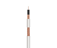 Cable coaxial de antena blanco RG6, 100m