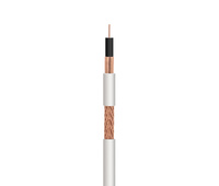 Cable coaxial de antena blanco RG6, 100m