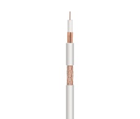 Cable coaxial de antena blanco RG6, 250m