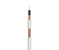Cable coaxial de antena blanco RG6, 25m