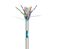 Cable datos FTP CCA Cat.5E AWG23 interior gris, 100m 