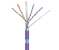Cable datos FTP CCA Cat.6 AWG23 interior, violeta 1000m