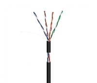 Cable datos UTP CCA Cat.5E AWG24 exterior. negro 305m 