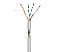 Cable datos UTP CCA Cat.5E AWG24 interior gris, 100m