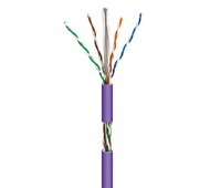 Cable datos UTP CCA Cat.6 AWG23 LSZH interior, violeta 100m