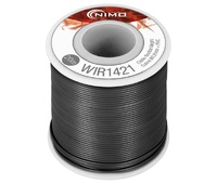 Cable flexible 0,8mm, cobre estañado, Negro 20m