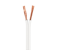 Cable para altavoz 2x0.75mm, Blanco polarizado 100m