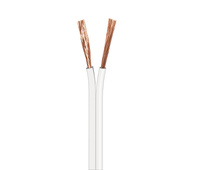 Cable para altavoz 2x0.75mm, Blanco polarizado 10m