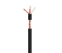 Cable para micrófono estéreo, Negro 100m