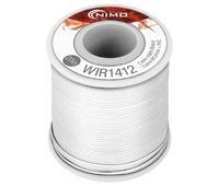 Cable rígido 0,8mm, cobre estañado, Blanco 20m