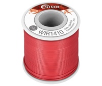 Cable rígido 0,8mm, cobre estañado, Rojo 20m
