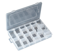 Caja clasificadora con 16 departamentos ajustables