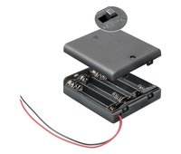 Caja porta pilas para AA / R06  x 4 con interruptor