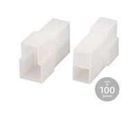 Carcasa conector aéreo hembra 2 vías faston 6,35mm