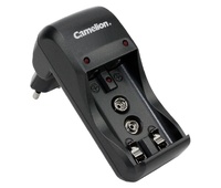 Cargador de baterías AA/AAA/9V plegable con autoapagado