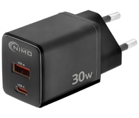 Cargador rápido USB Tipo-C + USB-A Power Delivery 30W