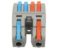 Conector 1 a 2 vías x2 rápido con bloqueo de palanca