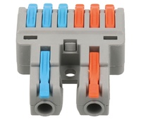 Conector 1 a 3 vías x2 rápido con bloqueo de palanca