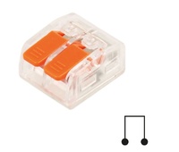 Conector 2 vías rápido con bloqueo de palanca