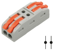 Conector 2 vías rápido con bloqueo de palanca