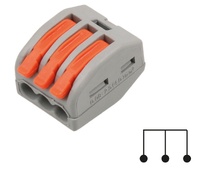 Conector 3 vías rápido con bloqueo de palanca
