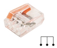 Conector 3 vías rápido por inserción y torsión