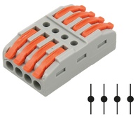 Conector 4 vías rápido con bloqueo de palanca