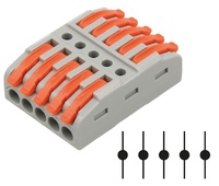 Conector 5 vías rápido con bloqueo de palanca