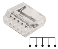 Conector 5 vías rápido por inserción y torsión