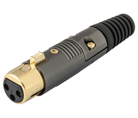 Conector Canon-XLR hembra aérea de 3 pines