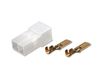 Conector aéreo macho 2 vías faston 6,3mm