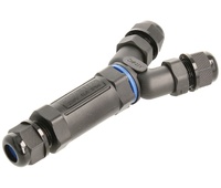 Conector derivador eléctrico estanco IP68 en Y 3 vías