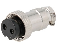 Conector micrófono hembra aéreo 2 pin