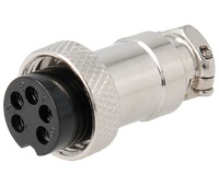 Conector micrófono hembra aéreo 5 pin