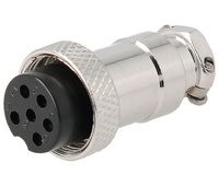 Conector micrófono hembra aéreo 6 pin