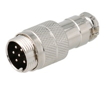 Conector micrófono macho aéreo 6 pin