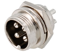 Conector micrófono macho para chasis 4 pin